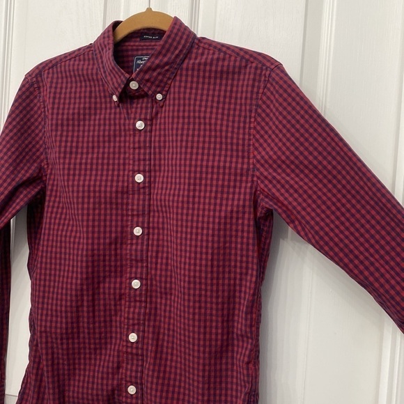 🔥 5/$25 Abercrombie & Fitch Super Slim Flannel XS - Picture 4 of 10